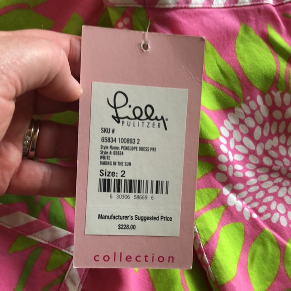 NWT Lilly Pulitzer White Label Penelope Dress in “Baking in the Sun” Size 2. - Picture 9 of 14